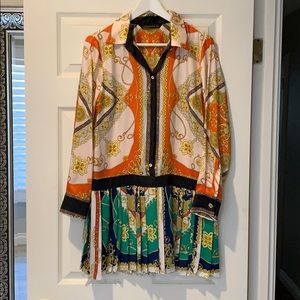 Zara Scarf Print Dress Sz M (Best Fits S)